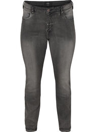 Slim fit Emily jeans met normale taille, Dark Grey Denim, Packshot