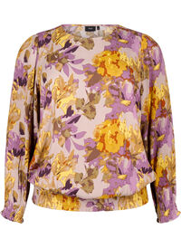 Smock blouse met bloemenprint