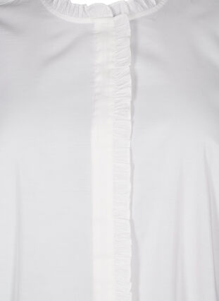 ZizziOverhemdblouse met ruches en broderie anglaise, Bright White, Packshot image number 2