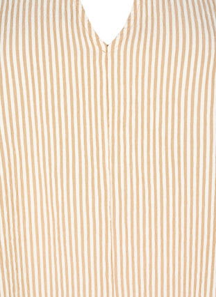 ZizziGestreepte jurk met 3/4 mouwen, Camel Stripe, Packshot image number 2