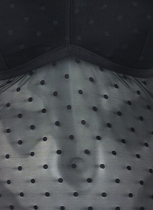 Zizzi Body avec maille à pois et coussinets amovibles, Black, Packshot image number 2