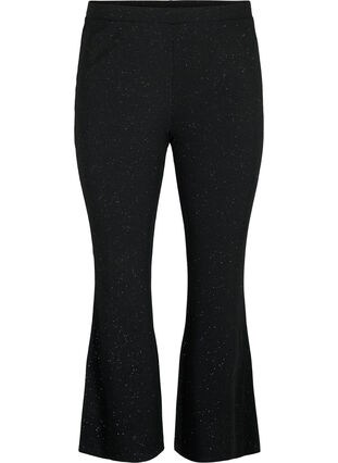Zizzi Pantalon à paillettes avec coupe bootcut, Black, Packshot image number 0