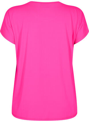 Zizzi T-shirt d'entraînement à manches courtes, Neon Pink Glo, Packshot image number 1