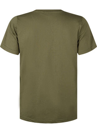 ZizziFLASH - T-shirt met motief, Olive Night Flower, Packshot image number 1