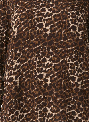 ZizziLuipaardprint blouse met 3/4 mouwen, Leo AOP, Packshot image number 2