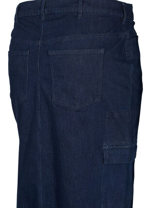 ZizziDenim maxi-rok, Dark Blue Denim, Packshot image number 3