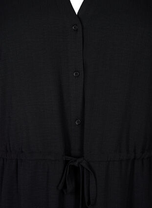 Zizzi Robe à manches courtes avec ceinture à nouer, Black, Packshot image number 2