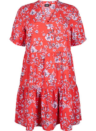 Zizzi FLASH - Robe trapèze imprimée, Poinsettia Flower, Packshot image number 0