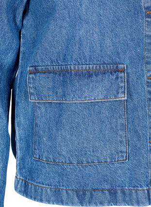 ZizziDenim overhemdjasje met zakken, Blue Denim, Packshot image number 3