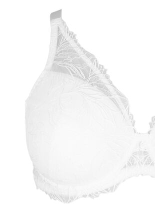 Zizzi Soutien-gorge en dentelle rembourré avec armature, Bright White, Packshot image number 2