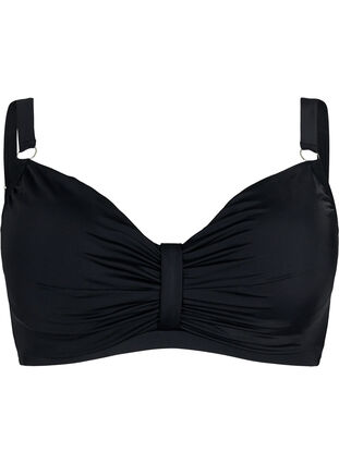 Zizzi Soutien-gorge de bikini à armatures avec drapé, Black, Packshot image number 0