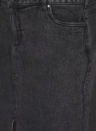 ZizziDenim rok met split aan de voorkant, Dark Grey Denim, Packshot image number 2