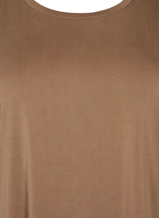 ZizziT-shirt van Tencel ™ Modal met ronde hals, Coca Mocha, Packshot image number 2