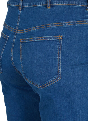 Zizzi Jean taille haute Gemma avec coupe droite, Dark blue, Packshot image number 3