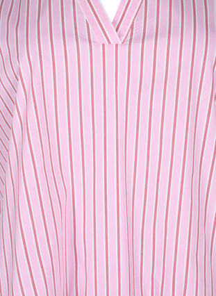 ZizziGestreepte blouse met peplum en ruches, Pink Red Stripe, Packshot image number 2