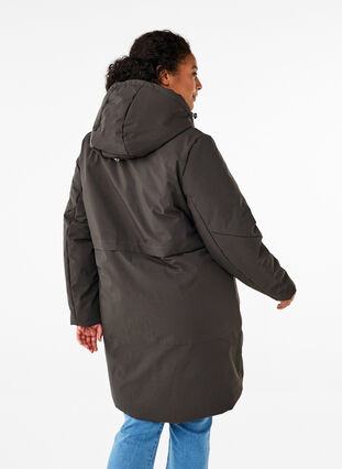 ZizziWinterjas met verstelbare taille, Raven, Model image number 1