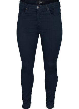 ZizziSuper slim Amy jeans met hoge taille, Unwashed, Packshot image number 0