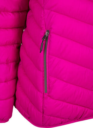 ZizziLichtgewicht jas met capuchon, Fuchsia Red, Packshot image number 3