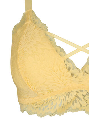 Zizzi Bralette avec détail de cordon et rembourrage doux, Pale Banana ASS, Packshot image number 2