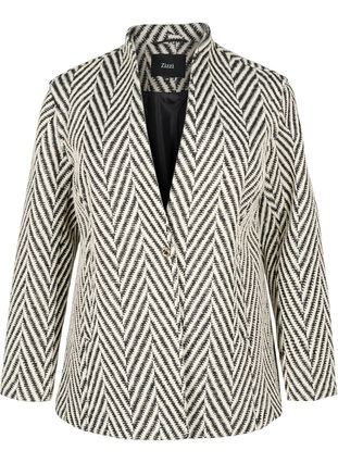 Zizzi Veste à motifs, Black w. White, Packshot image number 0