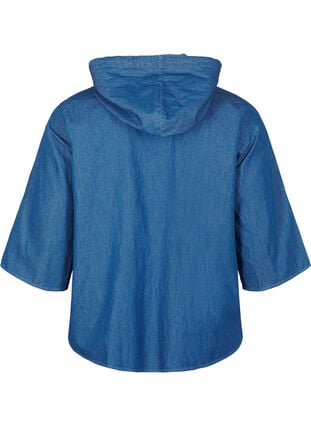 ZizziDenim blouse met capuchon, Medium Blue Denim, Packshot image number 1