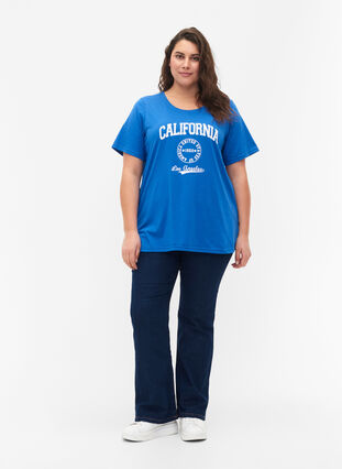 ZizziFLASH - T-shirt met motief, Strong Blue, Model image number 2