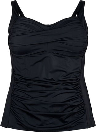 Zizzi Tankini drapé, Black, Packshot image number 0