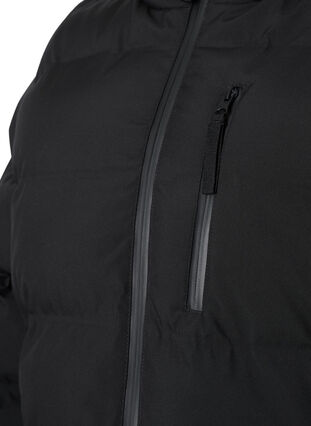 Zizzi Doudoune avec capuche et poches, Black, Packshot image number 2