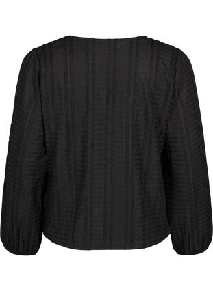 Zizzi Cardigan noué sur le devant, Black, Packshot image number 1