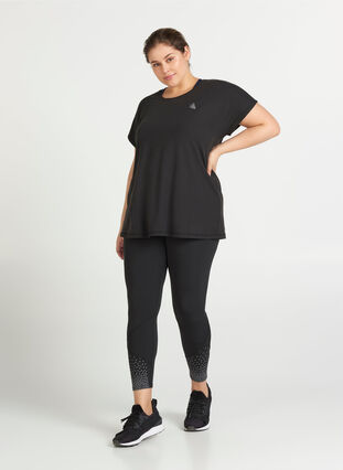 Zizzi T-shirt , Black, Model image number 3