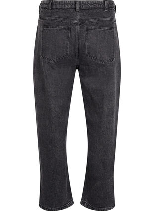 ZizziLosse jeans met gekorte lengte, Dark Grey Denim, Packshot image number 1