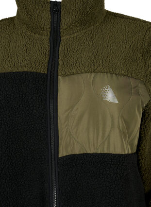ZizziTeddy-jas met kleurblok, Forest Night comb., Packshot image number 2