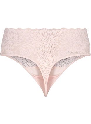 ZizziKanten string met hoge taille, Peach Blush, Packshot image number 1