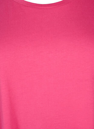 ZizziT-shirt met korte mouwen van katoenmix, Raspberry Sorbet, Packshot image number 2