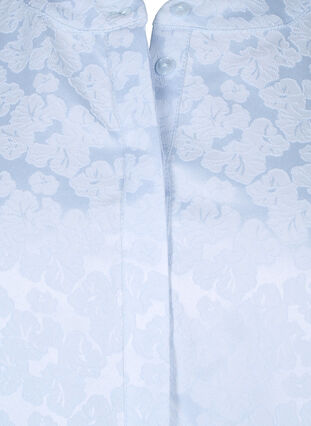 ZizziJacquard jurk met lange mouwen en ruches, Ancient Water, Packshot image number 2