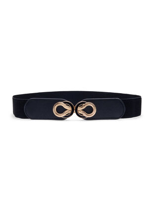 Zizzi Ceinture élastique à détails dorés, Black, Packshot image number 0