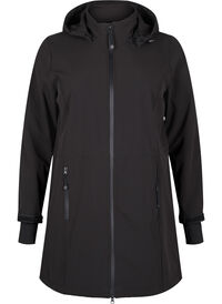 Softshell jack met afneembare capuchon