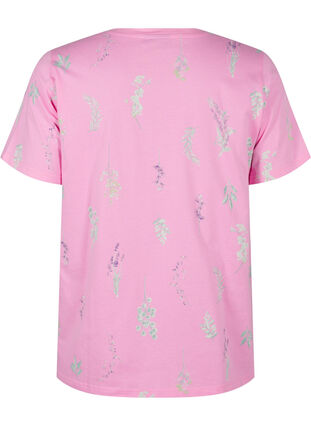 Zizzi T-shirt en coton biologique avec imprimé floral, Rosebloom W. Flower, Packshot image number 1