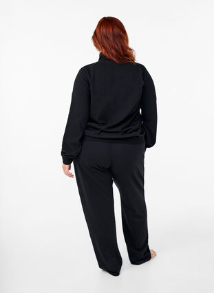 ZizziLosse trainingsbroek met zakken, Black, Model image number 1