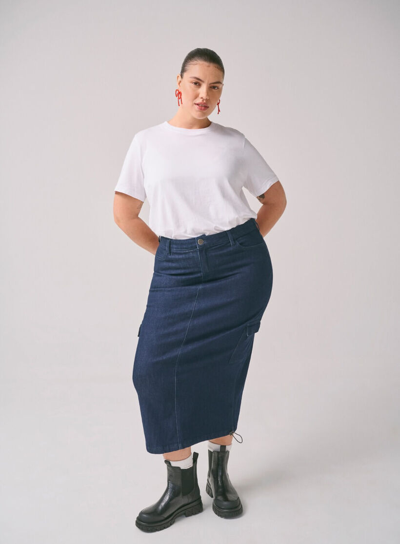 ZizziDenim maxi-rok, , Model, 2