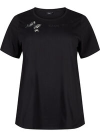 T-shirt van biologisch katoen met strikdetail