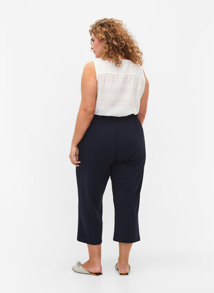 Zizzi Pantalon 7/8 coupe ample, Night Sky, Model image number 1