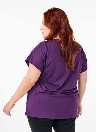 Zizzi T-shirt basique, Purple Pennant, Model image number 1