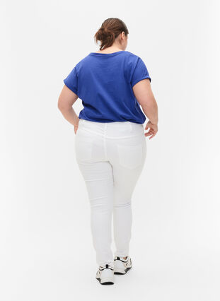 Zizzisuper slim fit Amy jeans met hoge taille, White, Model image number 1