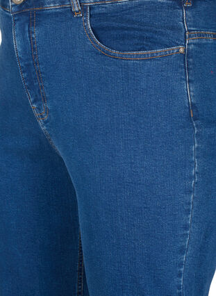 Zizzi Jean taille haute Gemma avec coupe droite, Dark blue, Packshot image number 2