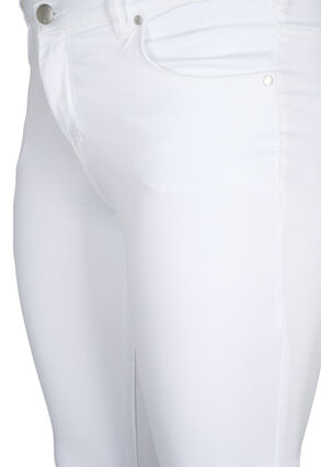 ZizziSlim fit Emily jeans met normale taille, White, Packshot image number 2