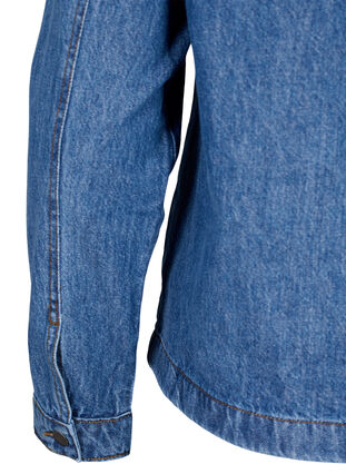 ZizziDenim overhemdjasje met zakken, Blue Denim, Packshot image number 4