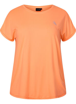 Zizzi T-shirt d'entraînement à manches courtes, Neon Orange, Packshot image number 0
