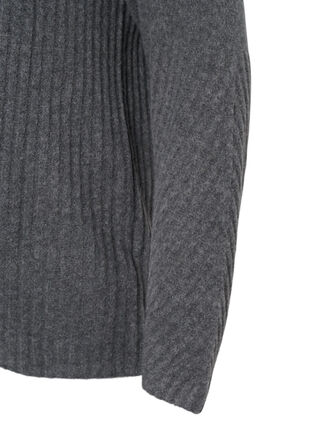 ZizziColtrui met geribde textuur, Dark Grey Melange, Packshot image number 2