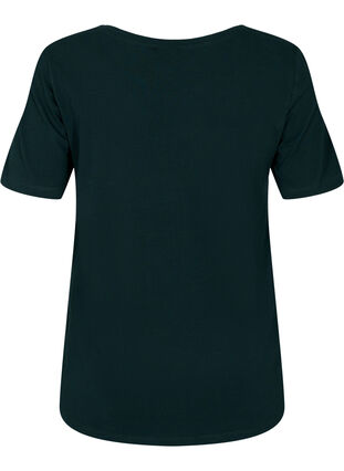 Zizzi T-shirt basique en coton de couleur unie, Scarab, Packshot image number 1